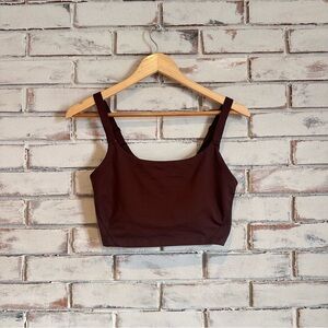 Aerie Offline crop top with built in shelf bra